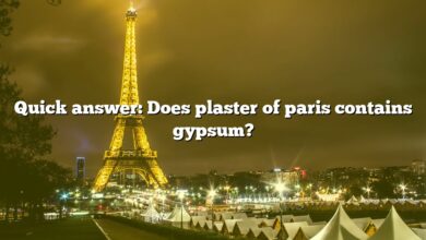 Quick answer: Does plaster of paris contains gypsum?