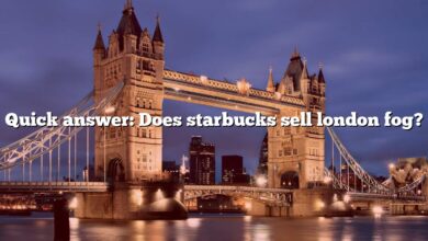 Quick answer: Does starbucks sell london fog?