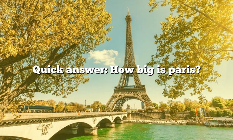 Quick answer: How big is paris?