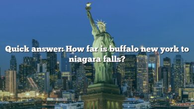 Quick answer: How far is buffalo new york to niagara falls?