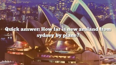 Quick answer: How far is new zealand from sydney by plane?
