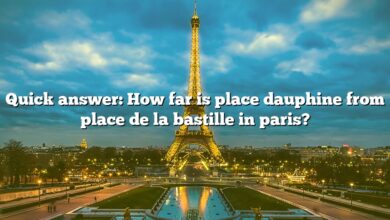 Quick answer: How far is place dauphine from place de la bastille in paris?