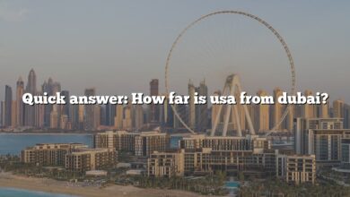 Quick answer: How far is usa from dubai?