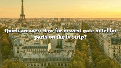 Quick answer: How far is west gate hotel for paris on the lv strip?