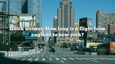 Quick answer: How long is a flight from england to new york?