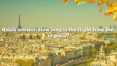 Quick answer: How long is the flight from bwi to paris?