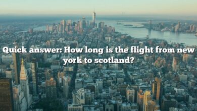 Quick answer: How long is the flight from new york to scotland?