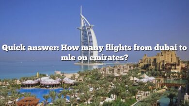 Quick answer: How many flights from dubai to mle on emirates?