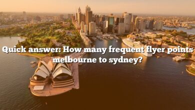 Quick answer: How many frequent flyer points melbourne to sydney?