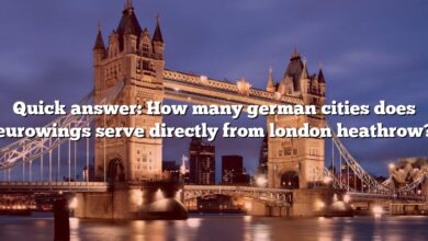 Quick answer: How many german cities does eurowings serve directly from london heathrow?