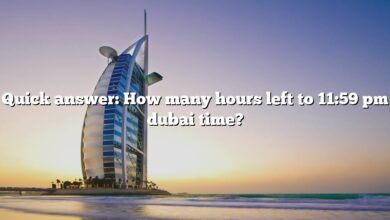 Quick answer: How many hours left to 11:59 pm dubai time?