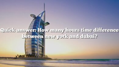 Quick answer: How many hours time difference between new york and dubai?