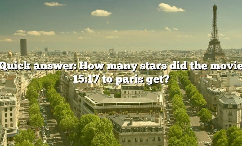 Quick answer: How many stars did the movie 15:17 to paris get?