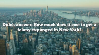 Quick answer: How much does it cost to get a felony expunged in New York?