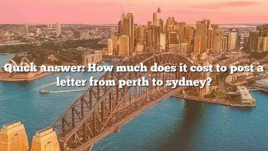 Quick answer: How much does it cost to post a letter from perth to sydney?