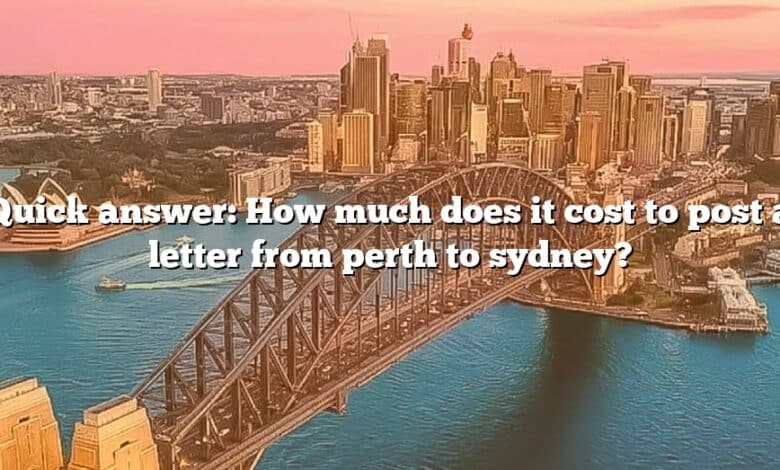 Quick answer: How much does it cost to post a letter from perth to sydney?