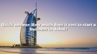 Quick answer: How much does it cost to start a business in dubai?