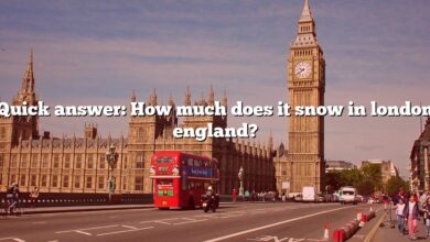Quick answer: How much does it snow in london england?