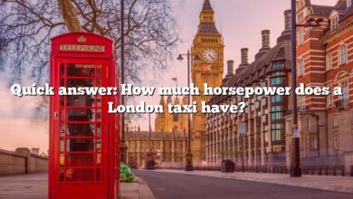 Quick answer: How much horsepower does a London taxi have?
