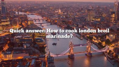Quick answer: How to cook london broil marinade?