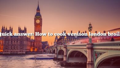Quick answer: How to cook venison london broil?