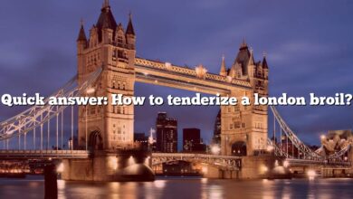 Quick answer: How to tenderize a london broil?