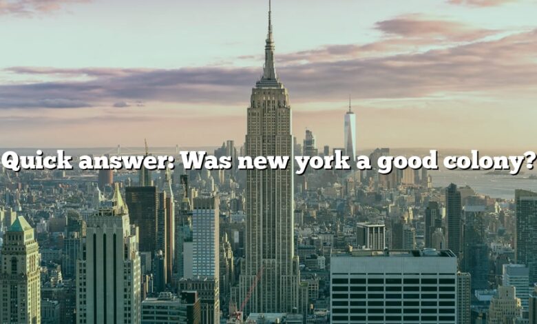 Quick answer: Was new york a good colony?