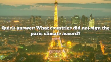 Quick answer: What countries did not sign the paris climate accord?