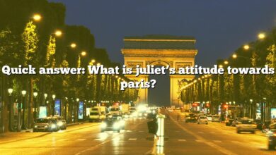 Quick answer: What is juliet’s attitude towards paris?