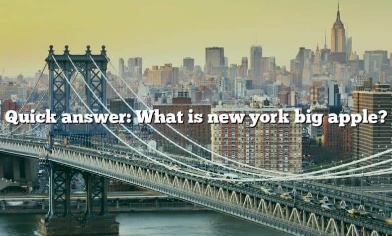 Quick answer: What is new york big apple?