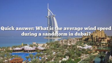 Quick answer: What is the average wind speed during a sandstorm in dubai?