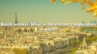 Quick answer: What is the current temperature in paris?
