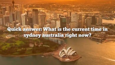 Quick answer: What is the current time in sydney australia right now?