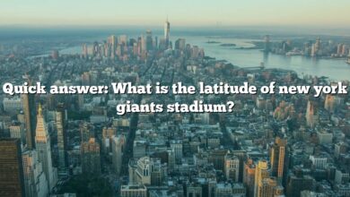 Quick answer: What is the latitude of new york giants stadium?