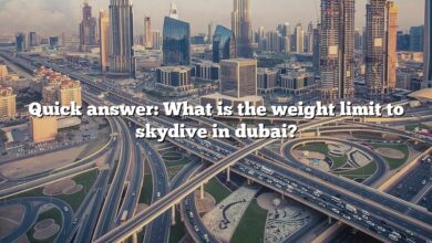 Quick answer: What is the weight limit to skydive in dubai?
