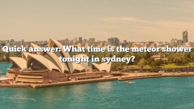 Quick answer: What time is the meteor shower tonight in sydney?