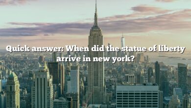 Quick answer: When did the statue of liberty arrive in new york?