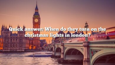 Quick answer: When do they turn on the christmas lights in london?