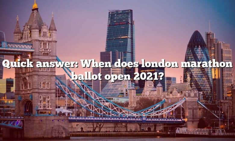 Quick answer: When does london marathon ballot open 2021?