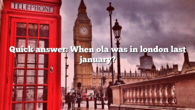 Quick answer: When ola was in london last january?