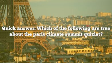 Quick answer: Which of the following are true about the paris climate summit quizlet?