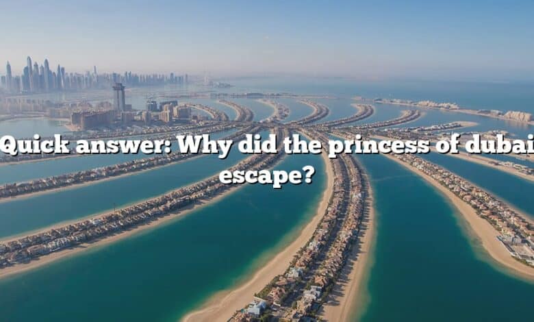 Quick answer: Why did the princess of dubai escape?
