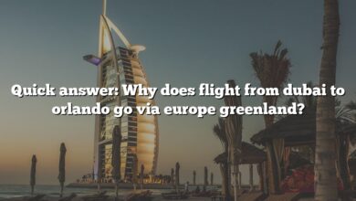 Quick answer: Why does flight from dubai to orlando go via europe greenland?