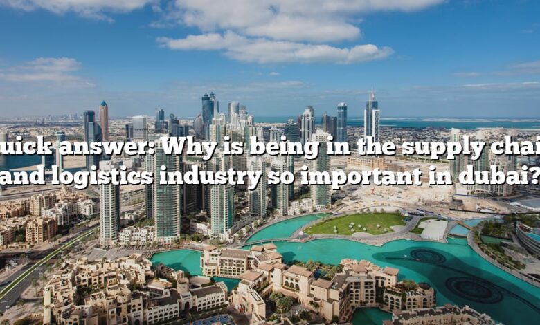 Quick answer: Why is being in the supply chain and logistics industry so important in dubai?