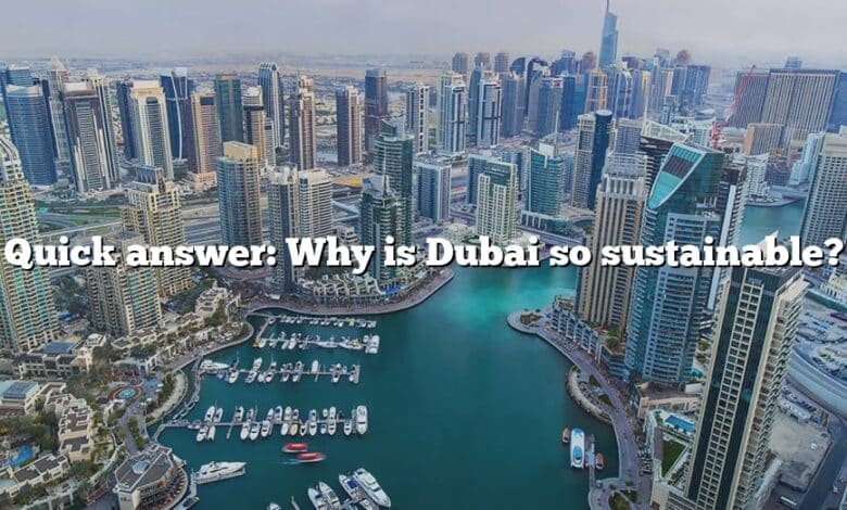 Quick answer: Why is Dubai so sustainable?