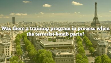 Was there a training program in process when the terrorist bomb paris?