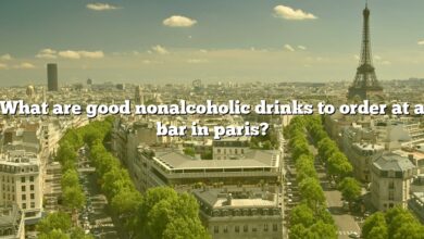 What are good nonalcoholic drinks to order at a bar in paris?
