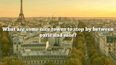 What are some nice towns to stop by between paris and nice?