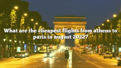 What are the cheapest flights from athens to paris in august 2022?