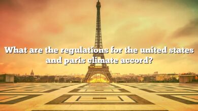 What are the regulations for the united states and paris climate accord?
